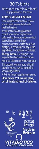 Vista 5 de VITABIOTICS WELLMAN CONCEPTION 30 TABLETS by VITABIOTIC