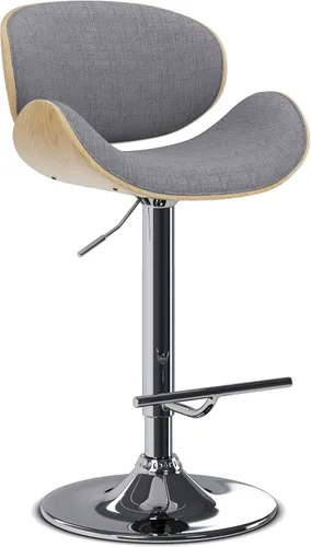 Vista 15 de SIMPLIHOME Marana - Taburete de bar giratorio ajustable, altura del asiento de 37 a 45 pulgadas, taburete tapizado en piel sintética vegana negra