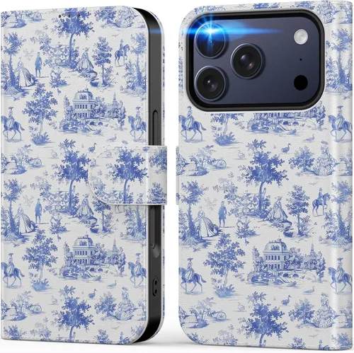 Vista 89 de DEENAKIN Funda tipo cartera para iPhone 15 con tarjetero + clip para efectivo, bloqueo RFID, protección contra caídas de grado militar y obras
