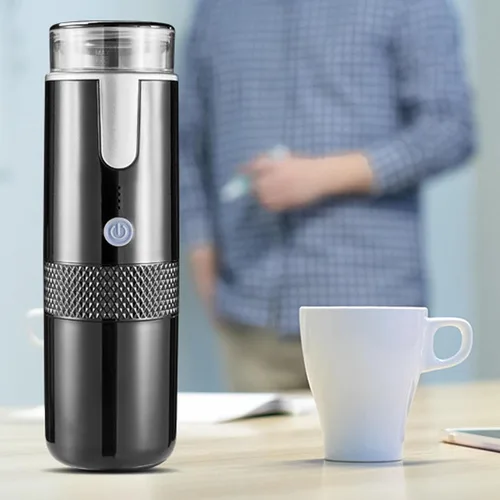 Vista 2 de Cafetera portátil Mini máquina de café de mano inalámbrica tipo C recargable mini cafetera automática con batería de 1200 mAh para viajes de camping