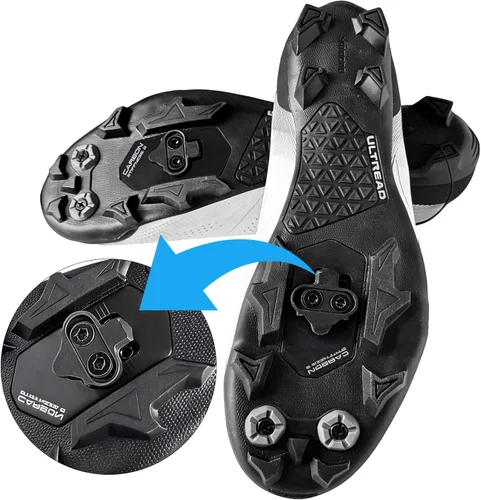 Vista 3 de NAACOO Tacos de bicicleta compatibles con pedales Shimano SPD y Look X-Track para zapatos de ciclismo de interior, ciclismo de montaña al aire SH -51