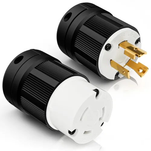 Vista 9 de NEMA L5-30R Conector de bloqueo, enchufe hembra del adaptador de bloqueo