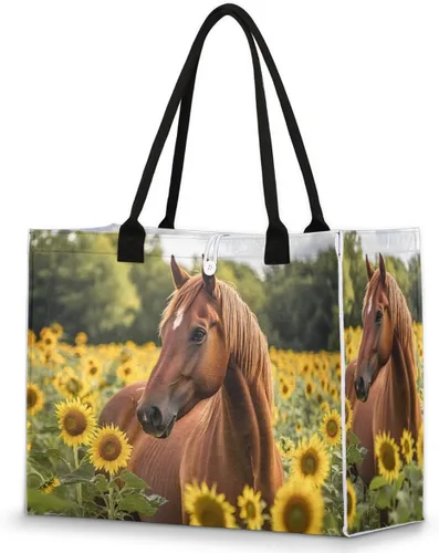 Vista 17 de Pardick Bolsa de mano reutilizable para mujer, bolsa de viaje, trabajo, compras, piscina y playa, A-04, Mediana