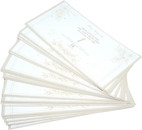 Vista 10 de Tarjetas de mensaje de cápsula de tiempo para baby shower o primer cumpleaños, tarjetas de diseño especial para contenedor de cápsula de tiempo