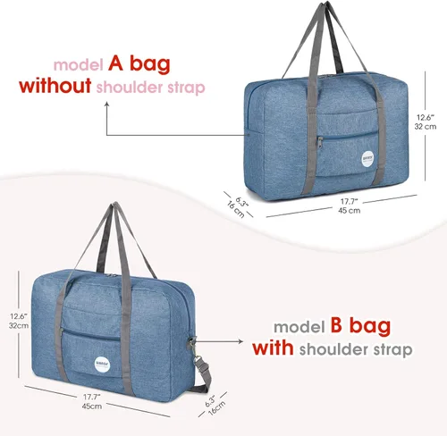 Vista 3 de WANDF Bolsa de viaje para artículos personales de Spirit Airlines de 18 x 14 x 8 pulgadas, bolsa de viaje debajo del asiento, equipaje de mano