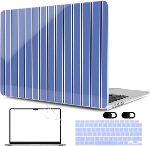 Vista 38 de MEEgoodo Funda para MacBook Air de 13 pulgadas 2021 2020 2019 2018 lanzada A2337 M1 A2179 A1932 con Touch ID, carcasa rígida de plástico y cubierta