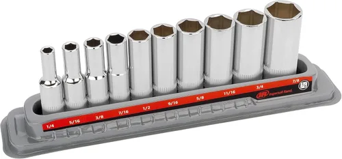 Vista 10 de Ingersoll Rand 11 Pc. Juego de llaves de vaso profundo de 1/4 pulgadas - Métrico 6 Pt.- 752045X