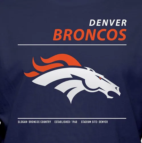 Vista 3 de Hybrid Sports NFL - Team Logo and Stats - Adult Unisex Short Sleeve Fan T-Shirt for Men and Women - Officially Licensed