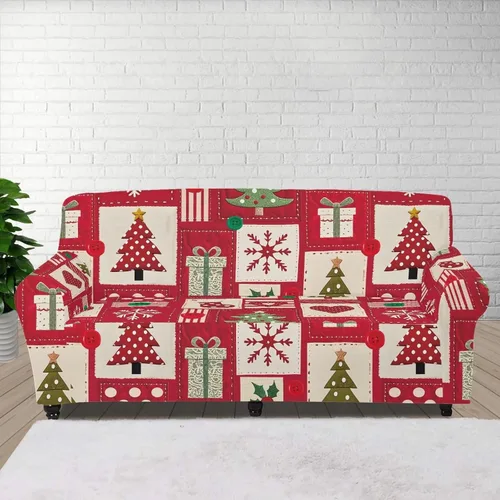 Vista 71 de Boatee Fundas de sofá de 1 pieza con diseño de copo de nieve azul, fundas elásticas para sofá, 1 cojín, protección de muebles, decoración para sala