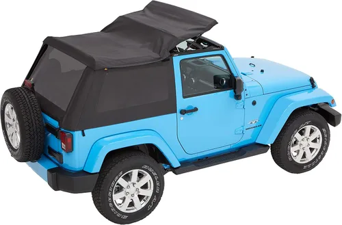 Vista 10 de Bestop 56852-35 Toldo de diamante negro Trektop para Jeep Wrangler JK 2 puertas 2007-2018