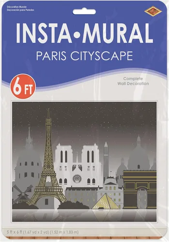 Vista 3 de Beistle Mural de paisaje urbano de París