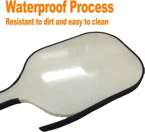 Vista 5 de 2 protectores de borde de paleta de pickleball, 31 pulgadas de largo, protege la superficie de la pala, añade peso, mejora el control, cambia