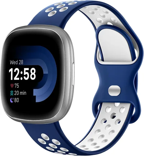 Vista 8 de Maledan Correas deportivas transpirables para Fitbit Versa 3/4, Sense/Sense 2, correas de repuesto para hombres y mujeres, accesorios para relojes
