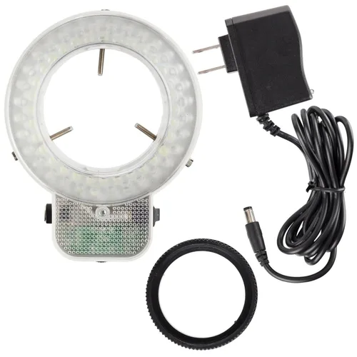 Vista 7 de AmScope Luz de anillo de microscopio LED-64-ZK con adaptador, blanco