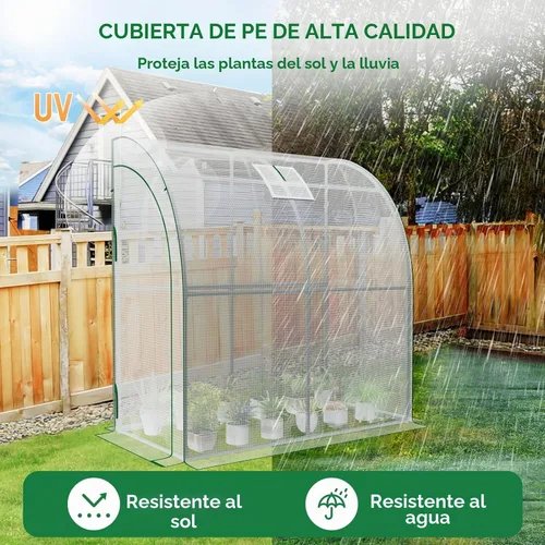 Vista 8 de SPECILITE - Invernadero inclinado para exteriores, de 79 x 40 x 83 pulgadas, color blanco
