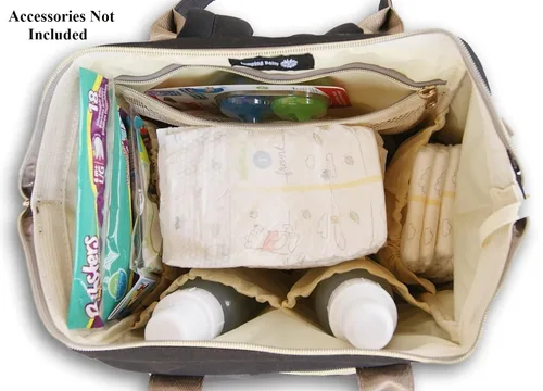 Vista 5 de Mochila grande para cambiar pañales para bebé, Azul