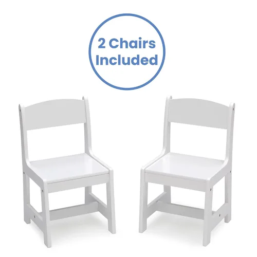 Vista 4 de Delta Children MySize - Juego de mesa y silla de madera para niños (2 sillas incluidas), ideal para artes y manualidades, merienda y más
