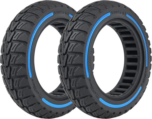 Vista 12 de Reemplazo de neumático sólido todoterreno de 9.5 x 2.5-6.1 para NIU KQi3 Pro/Max/Sport Scooter - Sin pinchazos, mantenimiento sin complicaciones