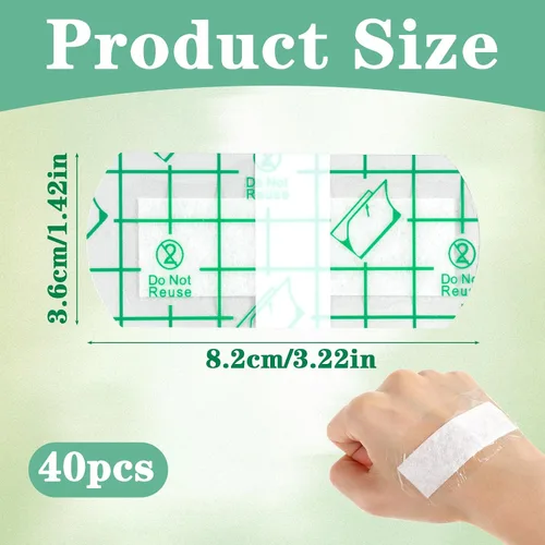 Vista 2 de 40 cubiertas de cejas, cubierta de plástico para cejas para ducha, protector de ojos impermeable para cejas, protección de tatuajes, película