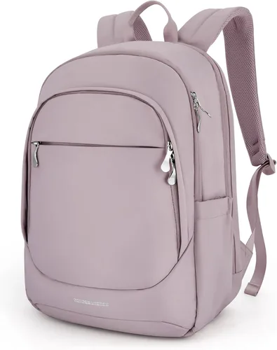 Vista 15 de LIGHT FLIGHT Mochila de viaje para mujer, mochila para laptop de 17.3 Beige