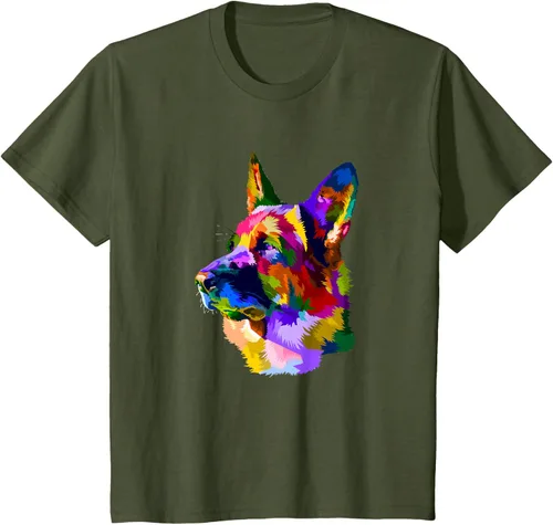 Vista 14 de Camiseta para dueño de perro de pastor alemán, Negro