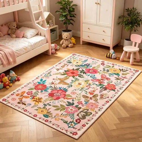 Vista 87 de UKELER Tapete antideslizante para puerta, alfombras de acento modernas para entrada, estilo romántico campestre americano, alfombras de algodón