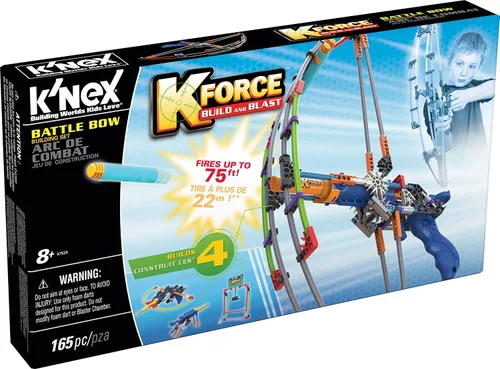Vista 7 de K'NEX K-Force Battle Bow Build and Blast Set, azul, para 8-15 años