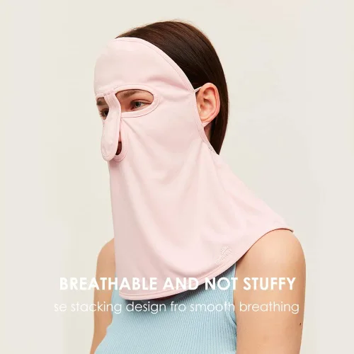 Vista 3 de Neck Gaiter Face Scarf Cover Sun Protection Balaclava Cloth Bandanas with Ear Loops SLF3M263