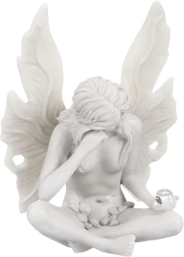 Vista 10 de Design Toscano Gazing Secret Garden - Figura de estatua de hada, 7 pulgadas de ancho, 10 pulgadas de alto, resina de piedra fundida, acabado