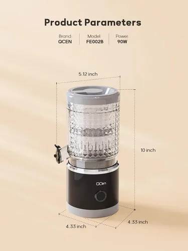 Vista 8 de Exprimidor de cítricos, exprimidor automático de naranja, alto rendimiento de jugo, fácil de usar y limpiar, exprimidor eléctrico de frutas