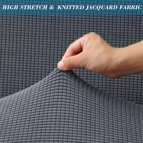 Vista 5 de HFCNMY Funda elástica para futón sin brazos con falda de punto jacquard para sofá cama, lavable a máquina, funda de sofá futón, funda de sofá futón