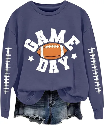 Vista 11 de Women's Oversized Sweatshirt, Long Sleeve Sweatshirts Crewneck Printed Pullover Tops, S-3XL
