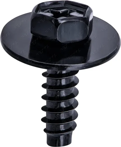 Vista 2 de Rexka 10 piezas M5-1.81 x 16 mm Forro de Fender Protector de Salpicaduras Tapa del Parachoques Tornillo de Cabeza Phillips Hexagonal Sems para Mazda