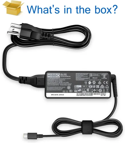 Vista 7 de Cargador compatible con computadora portátil Lenovo 65W 45W USB C Adaptador de alimentación rápida