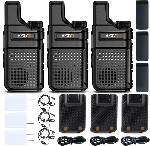 Vista 10 de KSUN Mini walkie talkies para adultos, radio bidireccional de mano UHF