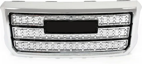 Vista 9 de KUAFU - Rejilla de parachoques delantero compatible con GMC Sierra 2500HD 3500HD 2015-2019 Parrilla superior de malla de parachoques superior