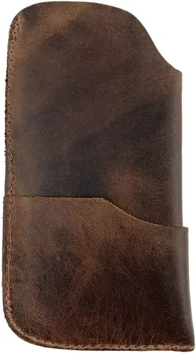 Vista 4 de Hide & Drink, Funda rústica para gafas de sol y cartera hecha a mano de cuero de grano completo