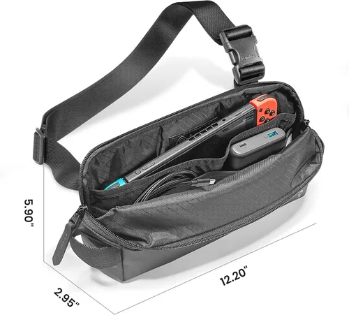 Vista 3 de H02 EDC Sling Bag Negro 8-inch