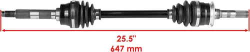 Vista 2 de Caltric Eje de junta Cv completo delantero derecho compatible con Kawasaki Mule 4010 Kaf950F Kaf950G 4X4 Diesel 2009 2010 2011 2012 2013