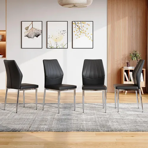 Vista 6 de Sillas De Comedor Juego de 4 Sillas De Comedor Juego de 4 Sillas De Comedor para Comedor, Juego de 4 Sillas De Comedor para Comedor, Cocina, Sala