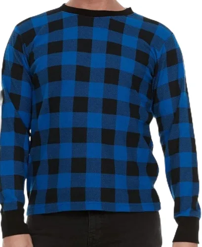 Vista 14 de JMR Camisa Térmica de Punto Gofre Pesado para Hombre - 100% Algodón Manga Larga - Usar como Capa Base o Independiente - Cálida y Transpirable Negro