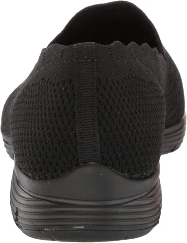 Vista 3 de Skechers Women's Seager-Stat-Scalloped Collar, Engineered Skech-Knit Slip-on-Classic Fit Loafer