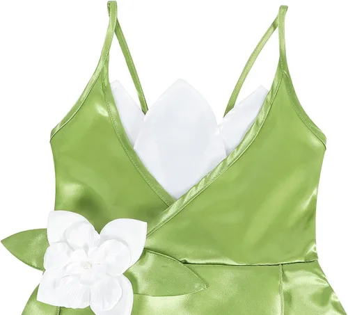 Vista 4 de Cotrio Vestidos de princesa para niñas, disfraz de Halloween para fiesta de cumpleaños con coronavarita mágica