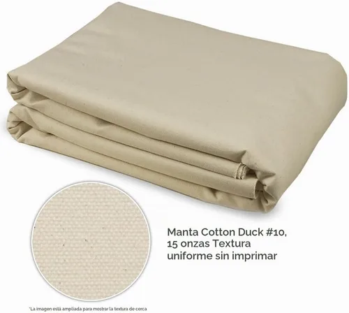 Vista 5 de Creative Mark Rollo de lona de pato de algodón sin imprimar - Rollo de pato militar de 10 oz - 60 pulgadas x 30 yardas - Lienzo de textura lisa