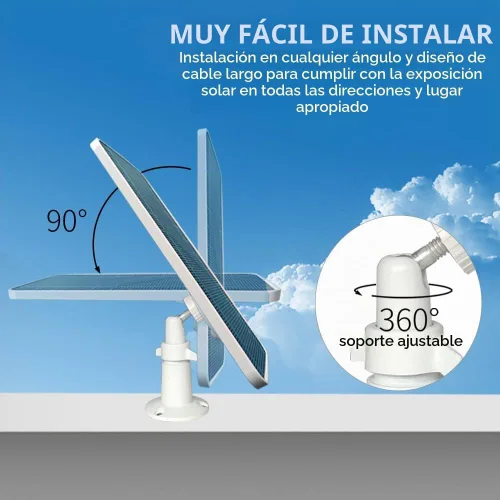 Vista 5 de JJMASEE Panel solar para cámara exterior SimpliSafe y Series 2, 1 paquete