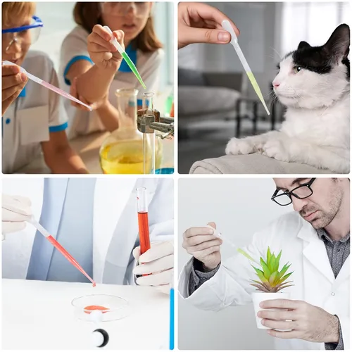 Vista 7 de YSSHUI 300 pipetas de transferencia de plástico desechables de 0.1 fl oz