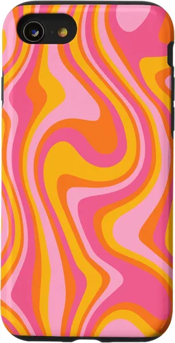 Vista 18 de Retro Groovy Liquid Swirl Hippie 70's 80's Psychedelic Phone Case for iPhone 17