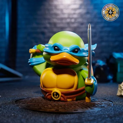 Vista 3 de TUBBZ First Edition Leonardo Figura coleccionable de pato de goma de vinilo – Producto oficial de las Tortugas Ninja Mutantes Adolescentes – TV