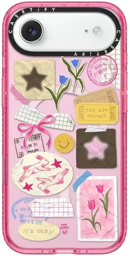 Vista 30 de CASETiFY Impact iPhone Air Case [Delgada/Compatible con Magsafe / 8.2 ft. Protección contra Caídas de Grado Militar 4X] - Lazos - Rosa Arcos