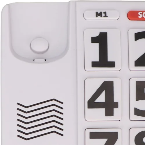 Vista 7 de Teléfono con cable de botón grande, los mejores teléfonos fijos para personas mayores, volumen ajustable, timbre y altavoz extra fuerte, teléfonos